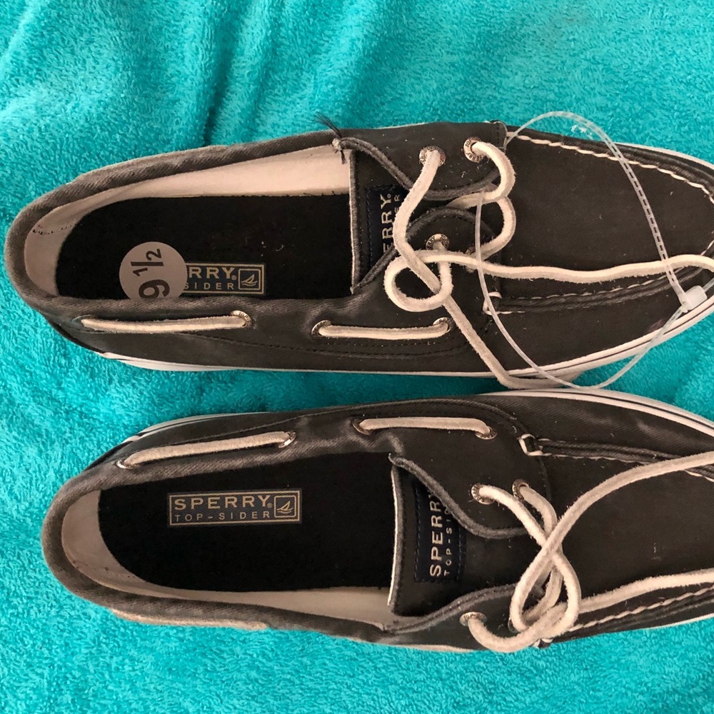 New Sperry boat shoes Bahamas canvas size 9 1/2